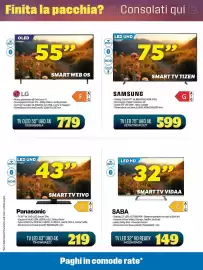 Volantino Gaer Pagina 6: TV LED 32" HD READY €149,00, Samsung TV LED 75" UHD 4K €599,00