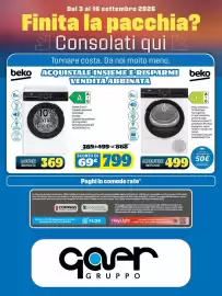 Volantino Gaer Pagina 8: Lavatrice Beko €799,00, Asciugatrice Beko €499,00