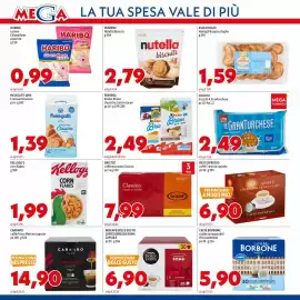 Volantino MEGA Pagina 10: Kinder Brioss classiche, latte e cacao €2,49, Biscotti il GranTurchese Colussi €2,49