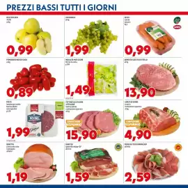 Volantino MEGA Pagina 3: Insalata Miss Cuori Riccia-Scarola €1,49, Arrosto scelto di vitello €13,90