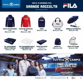 Volantino Emi Supermercati Pagina 11: FelPA con cappuccio Fila €25,00, Ombrello automatico Fila €8,00