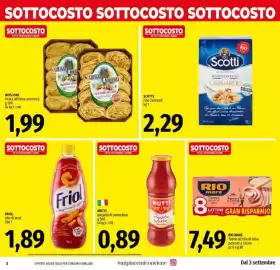 Volantino Emi Supermercati Pagina 2: Mosconi Pasta all'Uovo assortita €1,99, Rio Mare Tonno all'olio di oliva €7,49
