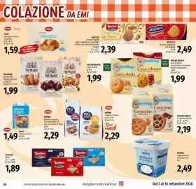 Volantino Emi Supermercati Pagina 24: Meraki Yogurt alla Greca €2,49, Selex croissant classico €1,59
