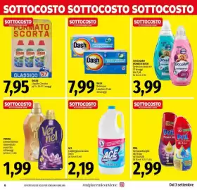 Volantino Emi Supermercati Pagina 6: Vernel ammorbidente concentrato €1,99, Coccolino Wonder Wash Detersivo lavatrice €3,99