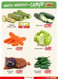 Folleto Soriana Híper Página 3: Lechuga romana €14,80, Pepino verde €23,80
