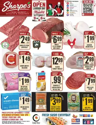 Sharpe's Food Market flyer (valid until 9-09)