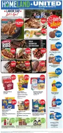 Homeland Market weekly ad week 36 Page 1: Blue Bell Ice Cream €6,99, Nabisco Family Size Oreo Cookies €3,99