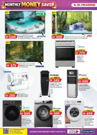 KM Trading catalogue Page 4: MONTHLY MONEY SAVER 65" tabby PAY AED 349.75 55" 4 INSTALLMENTS K.M.TRADING was 1699 تلفزيون