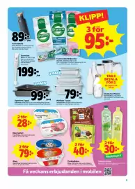 Stora Coop reklamblad vecka 37 Sida 9: Tvättmedel/Sköljmedel €95,00, Matlådor 3-pack €79,00