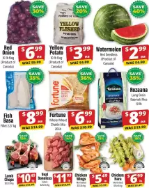 Iqbal Foods flyer week 36 Page 2: Rozaana long grain basmati rice €8,99, Watermelon Red Seedless €2,99