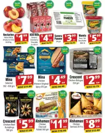 Iqbal Foods flyer week 36 Page 4: Crescent chicken/beef dumplings €5,99, Mina selected €7,99