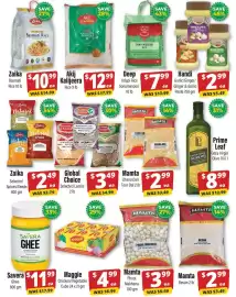 Iqbal Foods flyer week 36 Page 6: Akij Kalijeera Rice €12,99, Mamta Chana Dal/Toor Dal €2,99