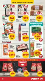 PENNY akciós újság hét 36 Oldal 5: Feketeerdei sonka €449,00, Wiesbauer túra felvágott €1.199,00