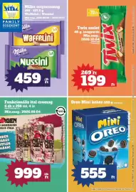Family Diszkont akciós újság hét 36 Oldal 1: Twix €199,00, New gen funkcionális ital €999,00