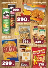 Family Diszkont akciós újság hét 36 Oldal 10: Dr Juhász sajtos falatok €599,00, Pringles Chips €999,00