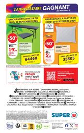 Catalogue Super U page 36: U Maison OREILLER "NUAGE" €5,95, TABLE PLIANTE €19,99