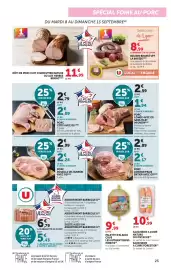 Catalogue Super U page 23: Le Porc Français Porc Cote Avec Os €2,09, BRIENT RÔTI DE PORC CUIT CHARCUTIER €11,99
