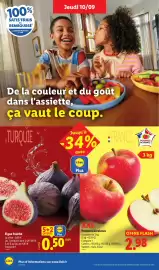 Catalogue Lidl | Du 10/09 au 16/09 Les promos de la semaine page 2: Figue fraîche €0,50, Pommes bicolors €2,98