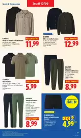 Catalogue Lidl | Du 10/09 au 16/09 Les promos de la semaine page 31: LIVERGY Polo homme €5,99, LIVERGY Pantalon homme €8,99