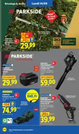 Catalogue Lidl | Du 10/09 au 16/09 Les promos de la semaine page 40: PARKSIDE Mini-tronçonneuse à bois sans fil €39,99