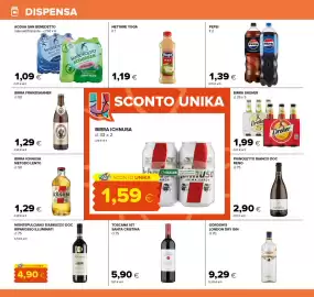 Volantino Tigre Pagina 16: Birra Ichnusa Metodo Lento €1,29, Acqua San Benedetto naturale/frizzante €1,09