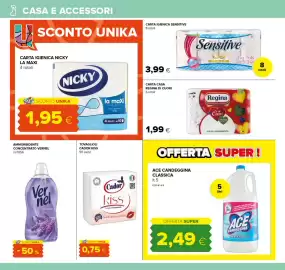 Volantino Tigre Pagina 18: Carta igienica sensitive €3,99, Ace candeggina classica €2,49