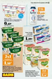 Folleto Gadis semana 36 Página 14: Danacol leche fermentada líquida €2,30, Activia salud digestiva €1,50