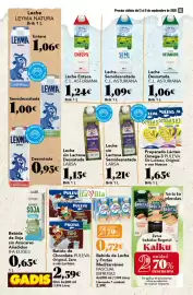 Folleto Gadis semana 36 Página 16: Leche sin Lactosa Desnatada LARSA €1,15, Larsa leche sin lactosa semidesnatada €1,21