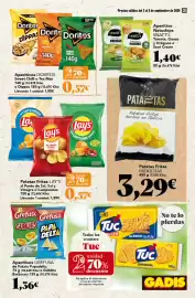 Folleto Gadis semana 36 Página 31: Grefusa aperitivos de patata €1,36, Doritos Sweet Chilli o Tex Mex o Dippas €0,57