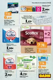 Folleto Gadis semana 36 Página 43: Glamour papel higiénico megarollo €4,75, Scottex Seda €1,20