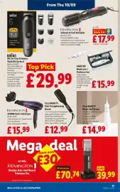 Lidl leaflet week 37 Page 15: Sanitas Manicure / Pedicure Set €15,99, Cien beauty hair straightening brush €12,99