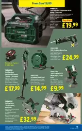 Lidl leaflet week 37 Page 21: Parkside 20v Cordless Led Work Light - Bare Unit €9,99