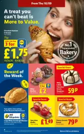 Lidl leaflet week 37 Page 4: Speculoos Muffin €1,49, Filled Muffins €2,00