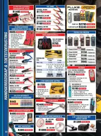 Adendorff Machinery Mart catalogue Page 24: FLUKE 107 €2.795,00, Koaksiale riffeltang €225,00
