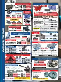 Adendorff Machinery Mart catalogue Page 32: Ronde skag €975,00, Tap-boud Tafel-gleuf Prys €995,00