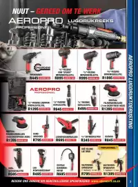Adendorff Machinery Mart catalogue Page 5: BAND-SKUURDER €795,00, 1/4 "-PASSING RATELSLEUTEL €495,00
