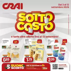 Volantino Crai Pagina 1: Flauti Latte Mulino Bianco €1,79, La molisana pasta di semola varie trafile €0,69