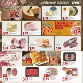 Volantino Crai Pagina 4: Veroni il rustico prosciutto cotto €1,69, Crai Salsiccia di pollo e tacchino €3,19