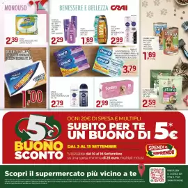 Volantino Crai Pagina 8: Sunsilk shampoo e balsamo €2,29, Vidal bagnoschiuma vari tipi €1,69