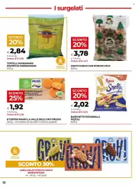Volantino Unicoop Pagina 12: MISTO FUNGHI CON PORCINI VICHY €3,78, Barchette Patasnella Pizzoli €2,02