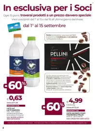 Volantino Unicoop Pagina 2: Latte UHT €0,63, CAFFÈ MACINATO VIVACE TRADIZIONALE PELLINI €4,99