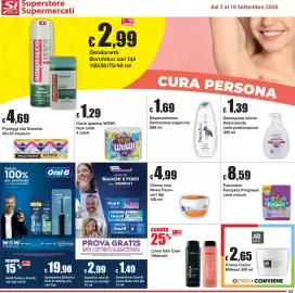 Volantino Sì con te Pagina 23: Pannolino Pampers Progressi €8,59, Bagnoschiuma Dermomed argan/iris €1,69