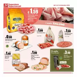 Volantino Sì con te Supermercati Pagina 9: Bresaola della Valtellina IGP punta d'anca VAL'OR €3,49