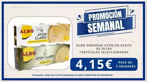 Folleto Cash Jesuman semana 36 Página 1: Albo - atún en aceite de oliva €4,15