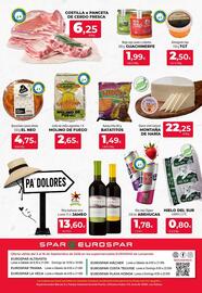 Folleto SPAR Lanzarote Página 24: Molino de fuego gofio de millo argentino €2,65, Montaña de Haría Queso semi natural €22,25