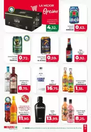 Folleto SPAR Lanzarote Página 18: Bulldog ginebra €13,99, Desperados cerveza con tequila €1,35