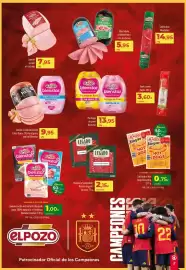 Folleto SPAR Lanzarote Página 8: Legado Ibérico Chorizo o Salchichón €2,15, Elpozo bienstar pechuga de pavo €13,95