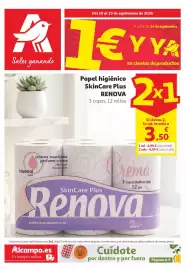 Folleto Alcampo Página 1: Renova - papel higiénico skincare plus €6,99