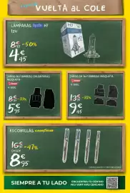 Folleto Feu Vert Página 4: Escobillas goodyear €8,95, Contact juego de alfombras moqueta €9,45