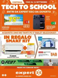 Volantino Expert Pagina 1: Samsung TV LED 75" UHD 4K €599,00, Lenovo NOTEBOOK IDEAPAD SLIM 3 €549,00